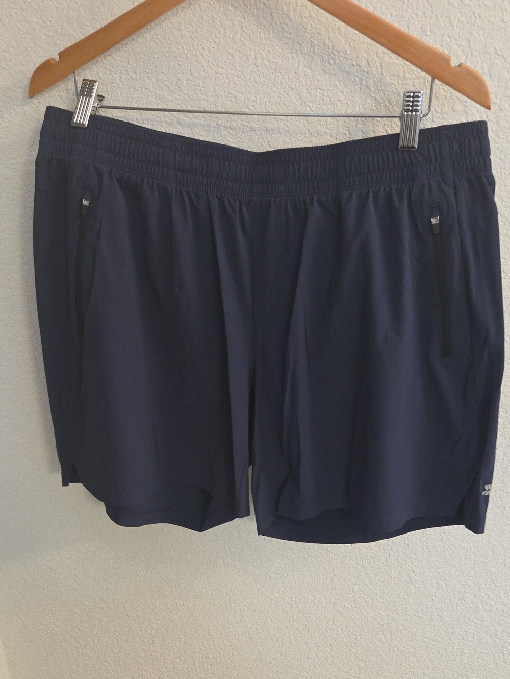 all in motion Navy Women's Athletic Shorts with Zip Pockets 5 Inch